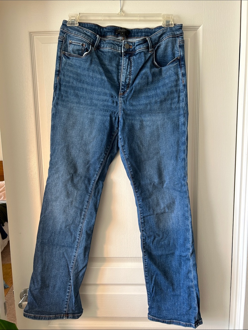 Ann Taylor Boot Cut Jeans in Medium Blue Wash